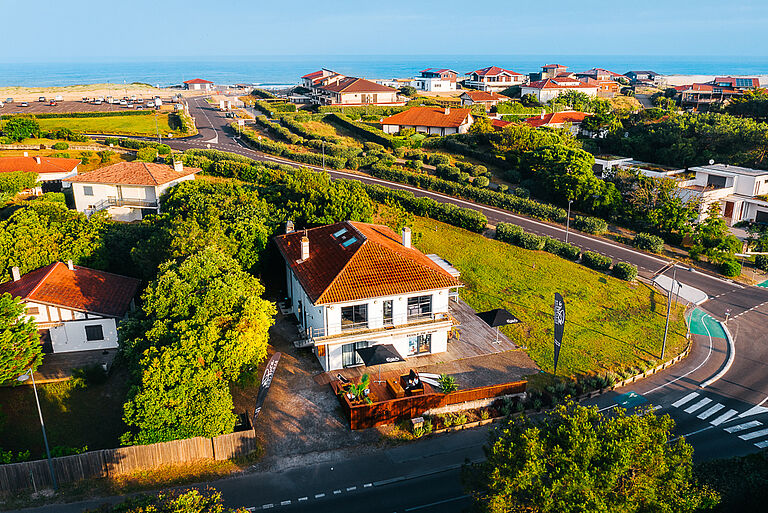 Surfcamp Seignosse Haus von oben
