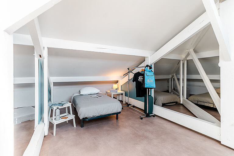 Mehrbettzimmer im Surfcamp Seignosse