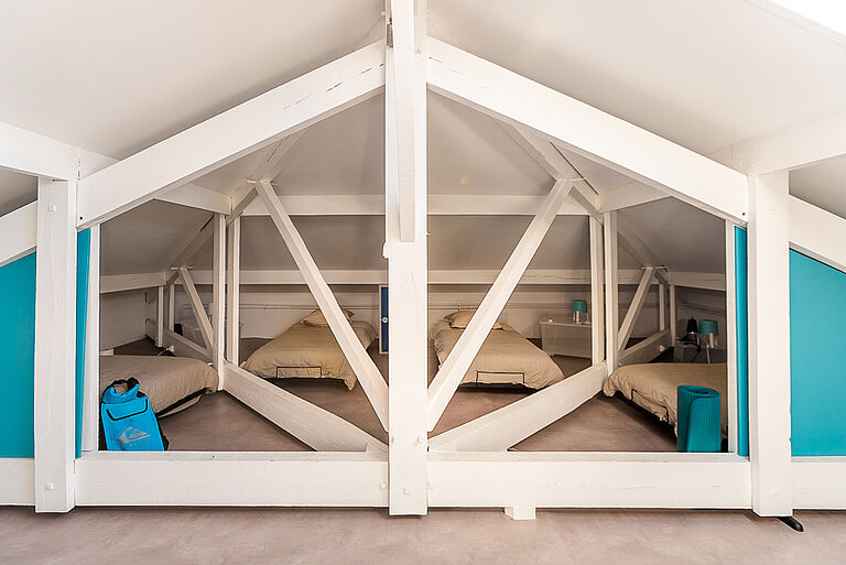 Mehrbettzimmer im Surfcamp Seignosse