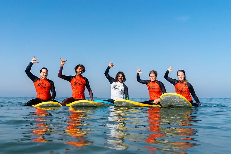 surfen lernen in MArokko, kein Problem