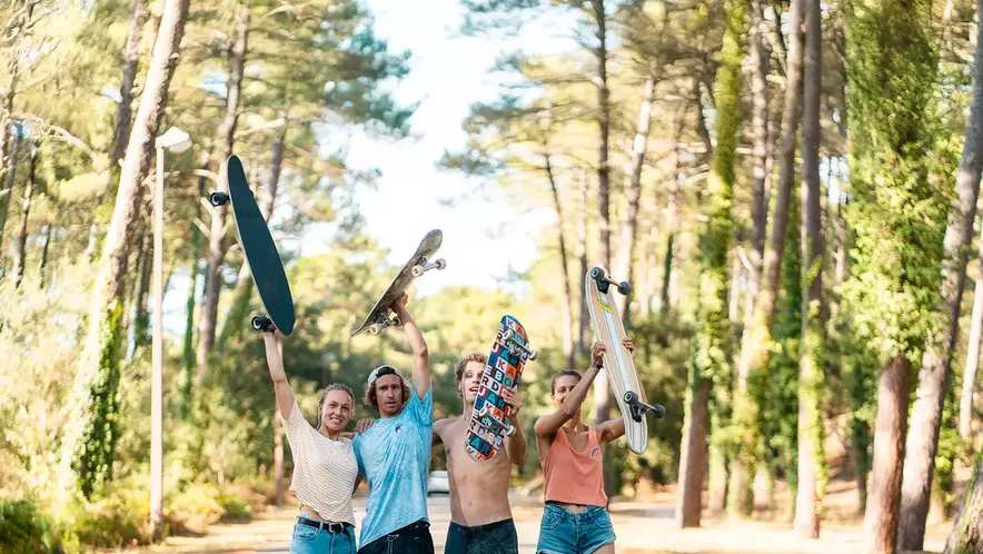 Longboard rental at Vieux Boucau surf camp