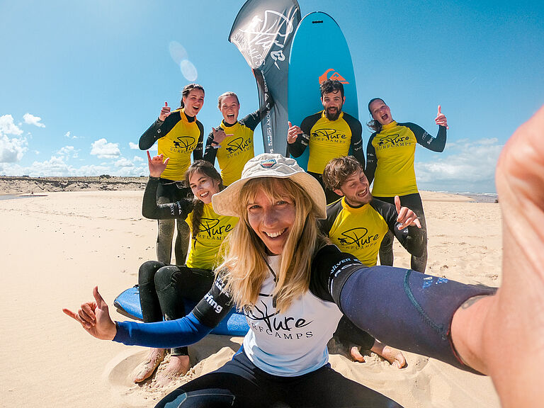 Surfkurs im Surfcamp Moliets