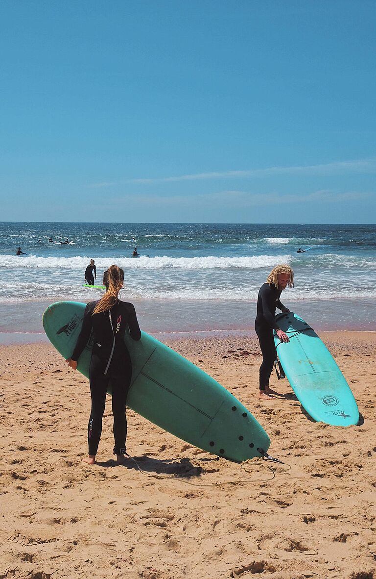 Surfkurs in Amado Pure Surfcamps Algarve in Portugal