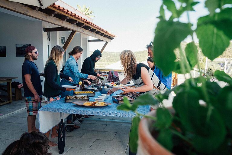 Pure Surfcamps Sea View Ericeira Balkon