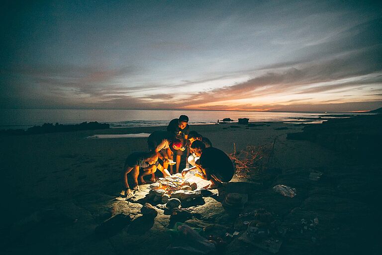 Sea View Marokko bonfire beach