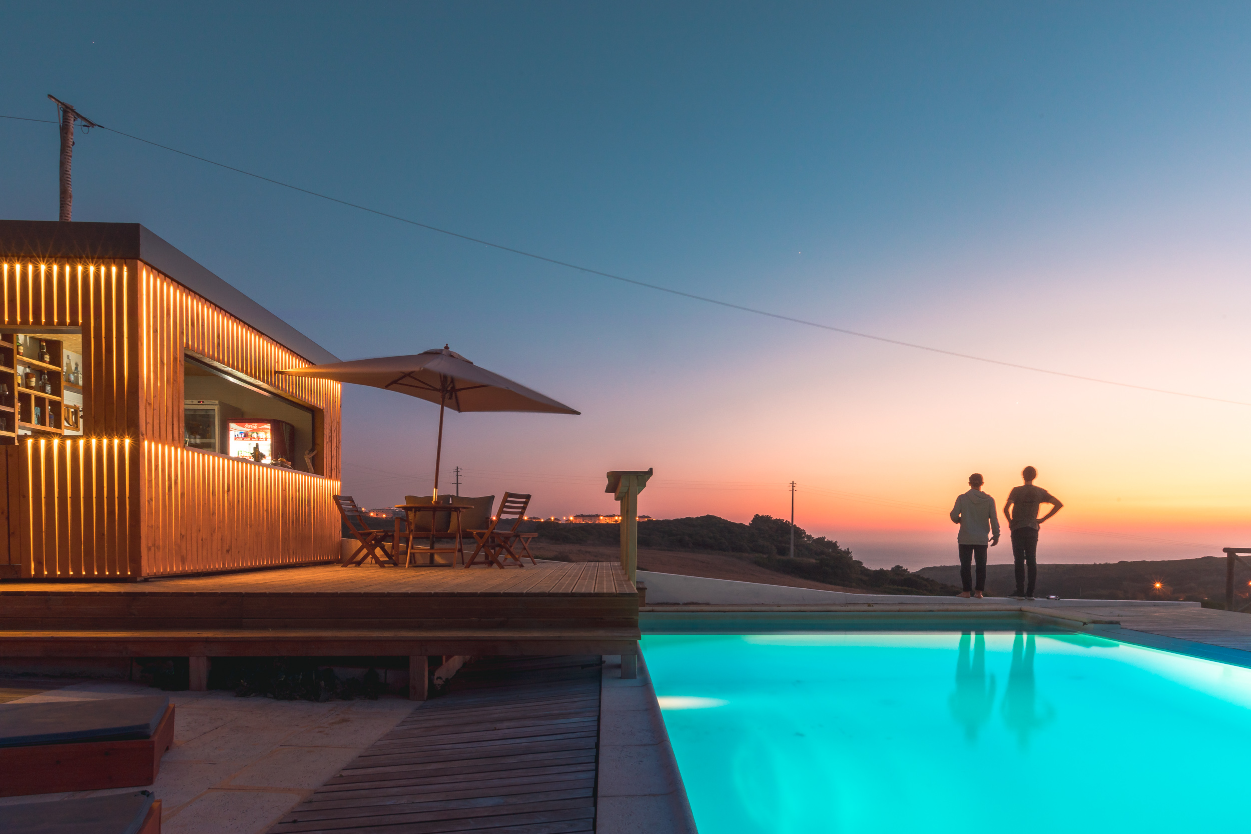 Surflodges für Paare mit Pool